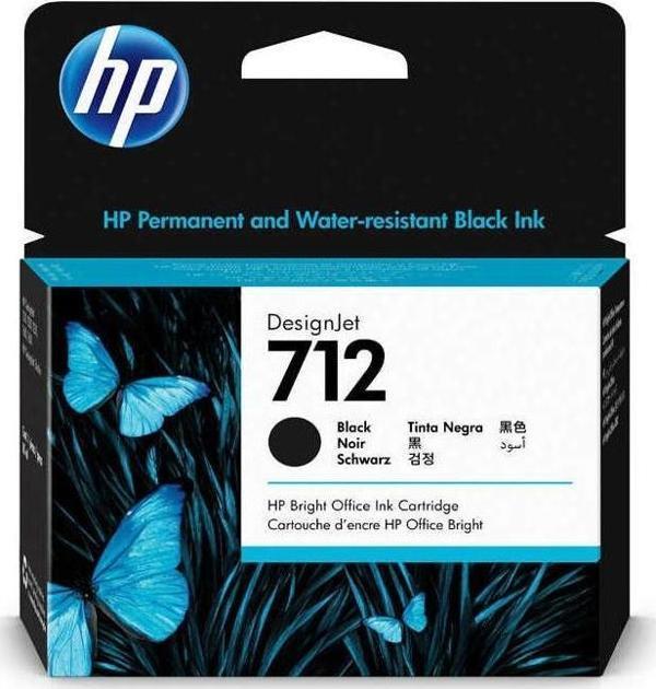 HP 712 Black Siyah 38ML Plotter Kartuşu 3ED70A - Image 1