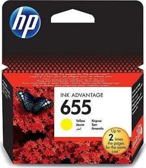 HP 655 Yellow Sarı Kartuş CZ112AE - Image 1