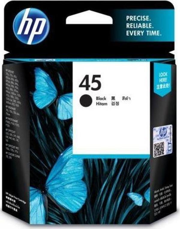 HP 45 Black Siyah 42ML Kartuş 51645AA - Image 1