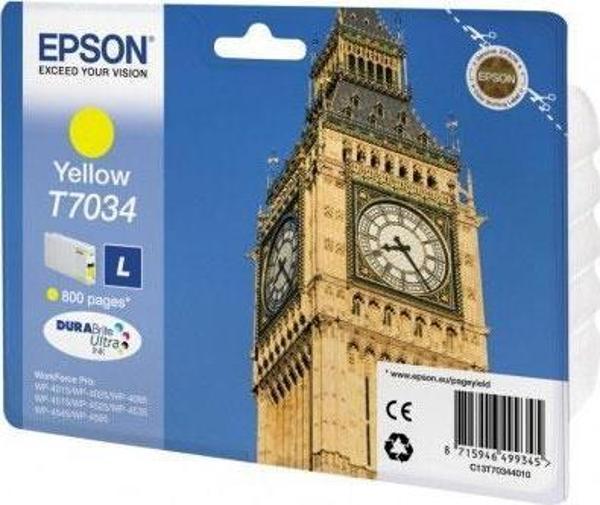 Epson T7034 Yellow Sarı 800 Sayfa Mürekkep Kartuş T70344010 - Image 1