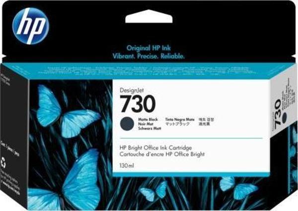 HP 730 Matte Black Mat Siyah 130 Ml Plotter Kartuşu P2V65A - Image 1