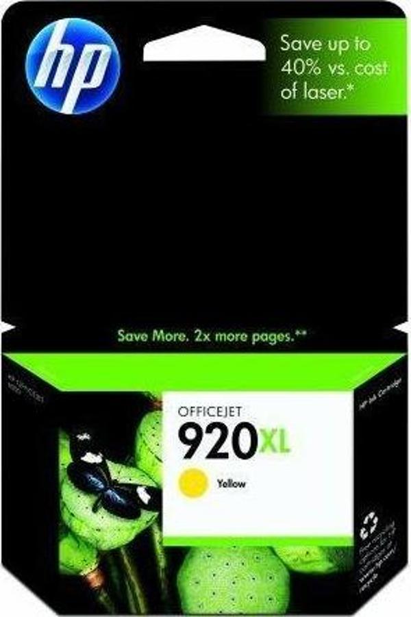 HP 920XL Yellow Sarı Yüksek Kapasiteli Kartuş CD974AE - Image 1