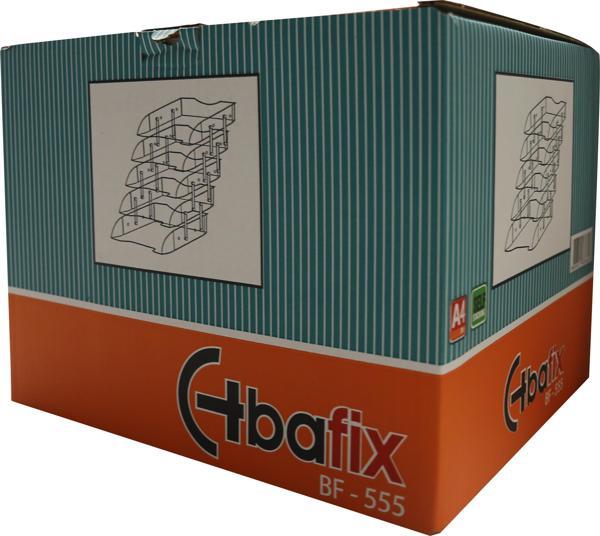 Bafix Evrak Rafı Hareketli Plastik 5 Li Şeffaf Evrak Rafı (4 Adet) - Image 1