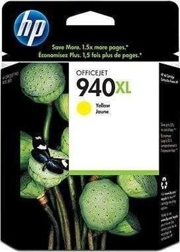 HP 940XL Yellew Sarı Yüksek Kapasite Kartuş C4909AE - Image 1