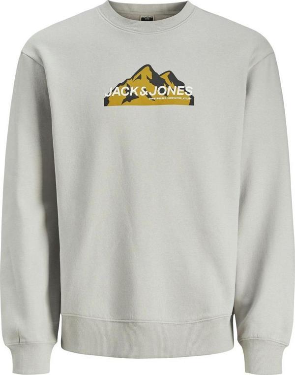 Jack&Jones 12262094 Jcomountain Logo Sweat Crew Neck Gri - Image 1