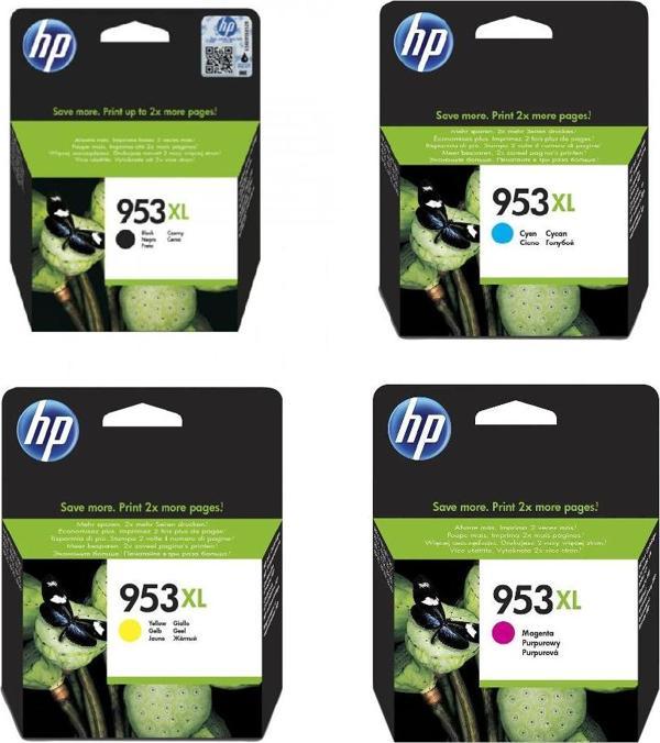 HP L0S70AE+F6U16AE+F6U17AE+F6U18AE 953XL Kartuş Seti - Image 1