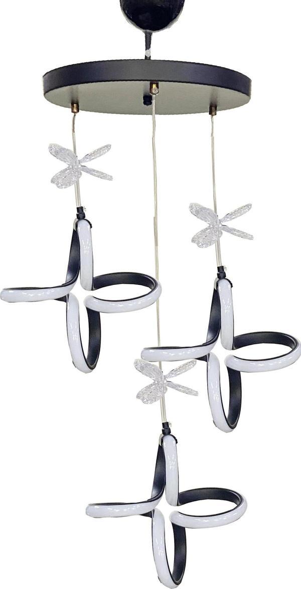 Buse Led Avize 3lü Sarkıt Model Avize Siyah - Image 1