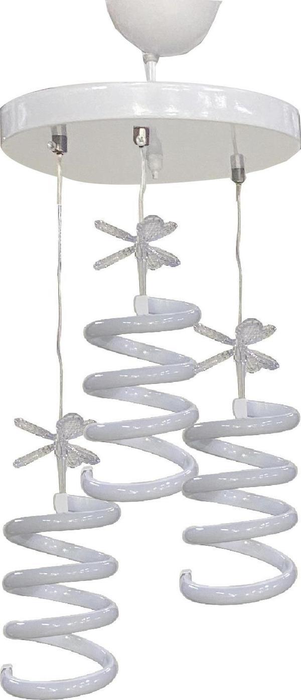Rüzgar Led Avize 3lü Sarkıt Model Avize Beyaz - Image 1
