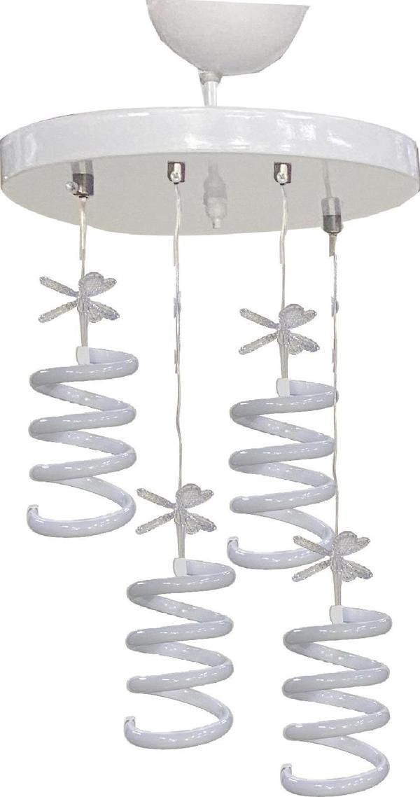 Rüzgar Led Avize 4lü Sarkıt Model Avize Beyaz - Image 1