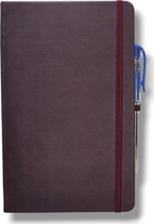 Tarihsiz 13x21 Bordo Çizgili Defter ivory Kağıt - Image 1
