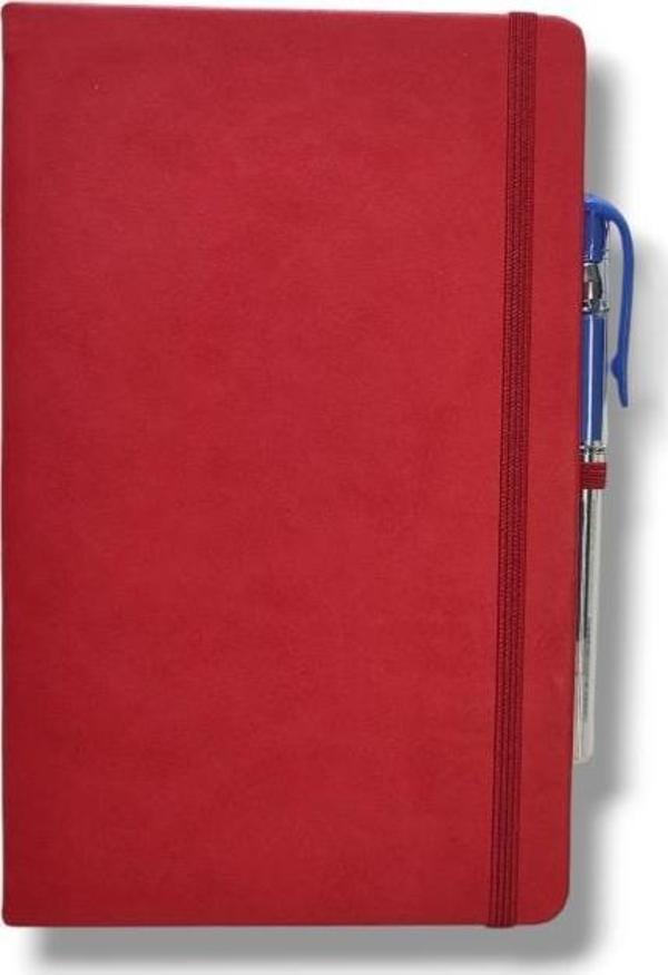 Tarihsiz 13x21 Kırmızı Çizgili Defter ivory Kağıt - Image 1