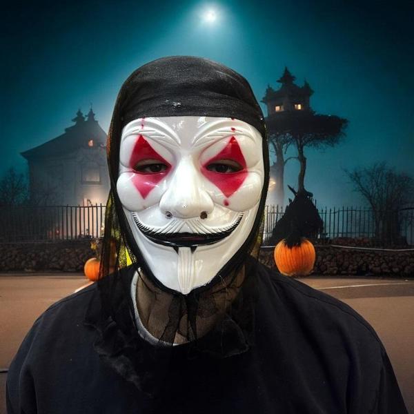 VIP HALLOWEEN MASK VIP CADILAR BAYRAMI KRAL ŞEYTAN KORKU MASKESİ  PARTİ MASKESİ THE MASK - Image 1
