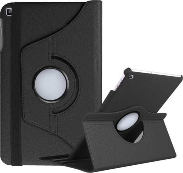 Lycia Leather Microsonic Galaxy Tab S6 Lite 10.4" P610 Kılıf 360 Rotating Stand Deri Siyah - Image 1