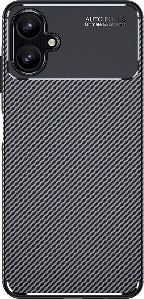 Samsung Galaxy A06 Kılıf Darbe Emici Uzun Ömürlü Parmak İzi Yapmaz Karbon Tasarım Negro Kılıf - Image 1