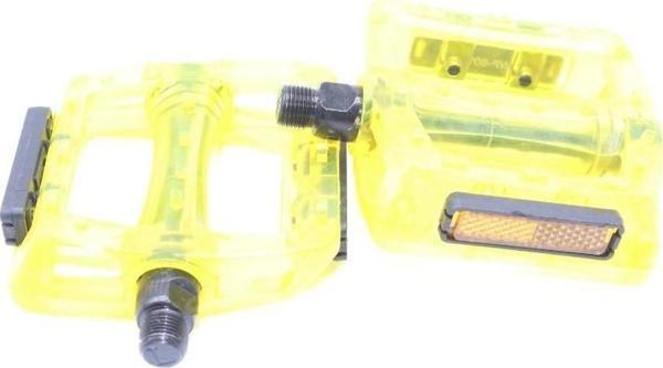 NECO WP601 Geniş MTB BMX Platform Pedal 110 x 100 mm 415 Gram Transparan Sarı - Image 1