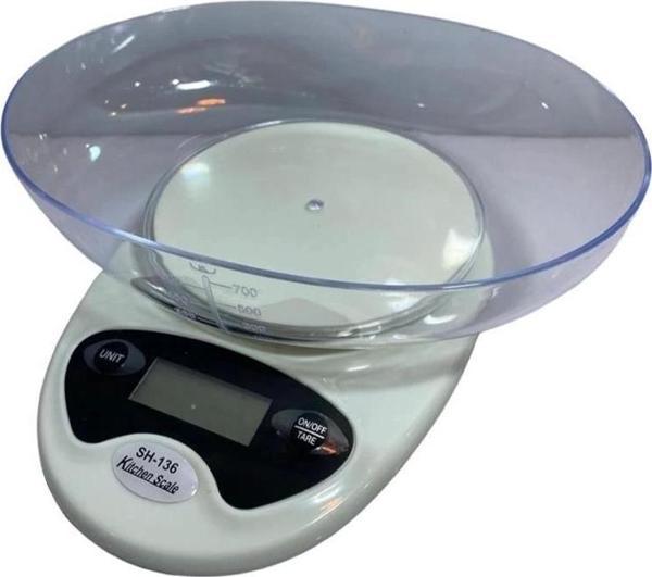 Hazneli Mutfak Terazisi Sh-136 - 5 Kg Hassas Dijital Tartı - Image 1
