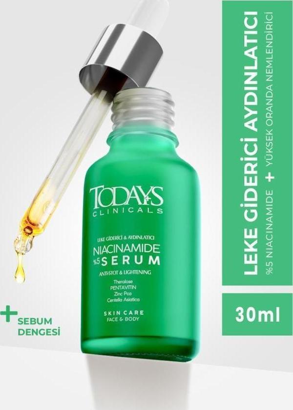 TODAYS CLİNİCALS %5 Niacinamide + Aydınlatıcı Serum + Centella Asiatica + Zinc Pca - Image 1