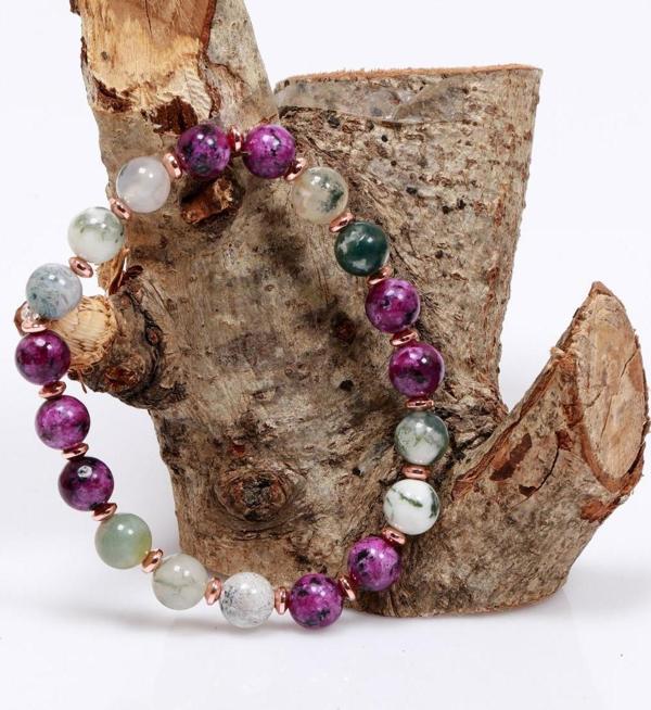 Yosun Akik ve Ceyt Bileklik - 8 mm - Image 1