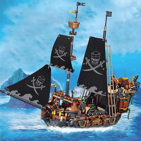 Korsan Gemisi Yapı Blokları Seti 1328 Parça 6 Yaş Karayip Korsanları Pırates Modeli Kit - Image 1