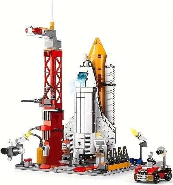 UZAY MEKİĞİ 3D BULDING BLOCKS 521 Parça 6+ YAŞ Puzzle Uzay Yolculuğu Eğitici Bloklar Hediye - Image 1