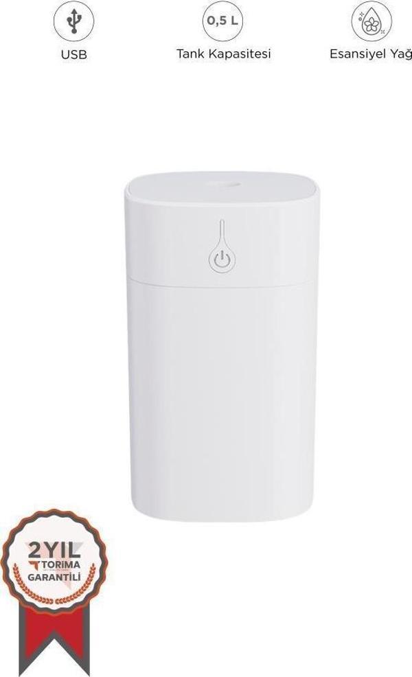 Torima H4 Beyaz Humidifier Aroma Terapili Hava Nemlendirici - Image 1