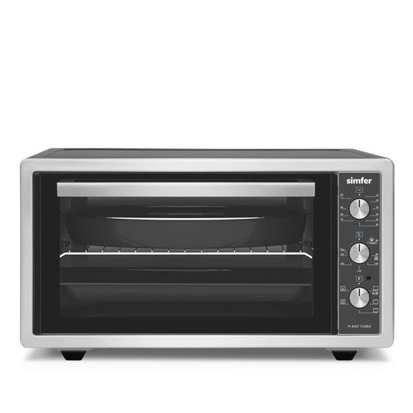 4507 İnox Gri 45 LT Turbo Fan Mini/Midi Fırın - 6 Fonksiyon, Pop-Up Düğme, Yoğurt Yapma & Buz Çözme - Image 1