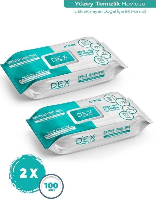 DEX Clean Yüzey Temizlik Havlusu 100'lü 2'li Paket - Image 1