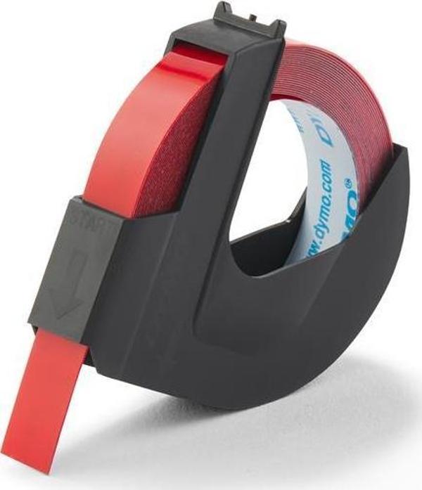 DYMO S0898150 Kabartma Şerit, 9 mmx3 mt, Kırmızı 520102 - Image 1