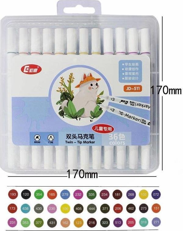 Valkyrie 36 Adet Slim Marker Kalem Seti - Image 1