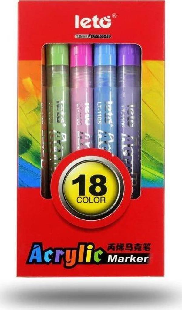 Valkyrie Leto 18 Adet Akrilik Marker Kalem Seti - Image 1