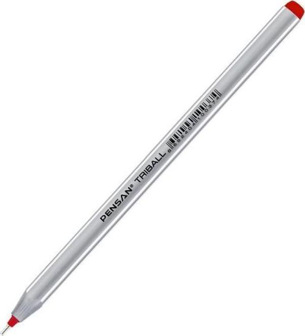 Pensan Tükenmez Kalem Triball 1.0 MM Bilye Uç Kırmızı 12 Lİ 1003 - Image 1