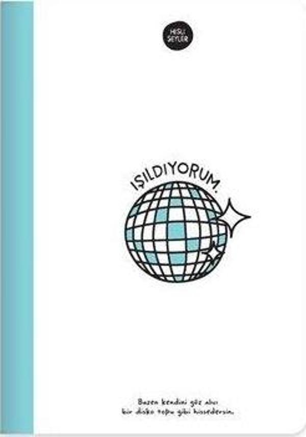 Hisli Şeyler A5 80 Yaprak Renkli Sayfa Çizgili Defter Mavi - Image 1