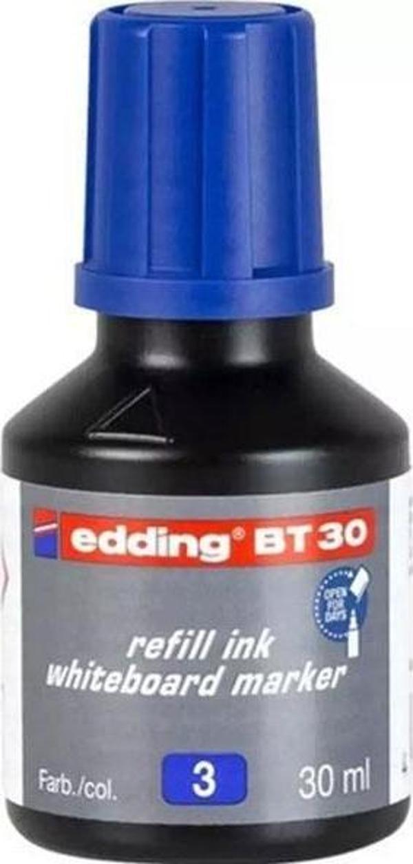 Edding Tahta Kalem Mürekkebi Damlalıklı Ekonomik 30 ML Mavi BT30 2li - Image 1