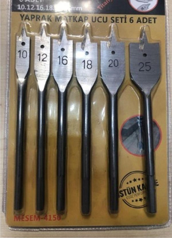 Alisverisdevi Yaprak Matkap Uç Seti Ahşap 6 Parça - Image 1