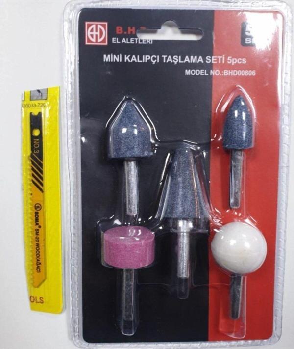 Bhd Tools Makroyapı 5 Parça Mini Kalıpçı Taşlama Seti Uç Vızvız Seti Ve Dekupaj Ucu - Image 1