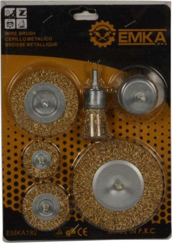 Emka 6 Parça Pimli Tel Fırça Seti - Image 1