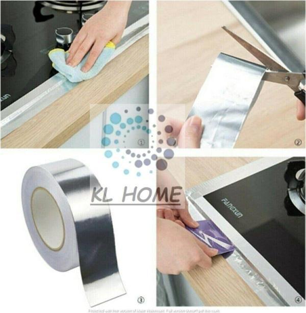Kl Home Yapışkanlı Yanmaz Alüminyum Folyo Bant (Aspiratör Borusuna-Soba Borusu Kullan) 5M - Image 1