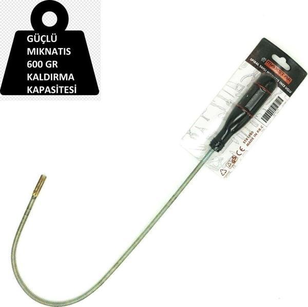 Maxstar Spiral Yaylı Mıknatıs 600 Gr Kaldırma Kapasiteli Profesyonel 55Cm - Image 1