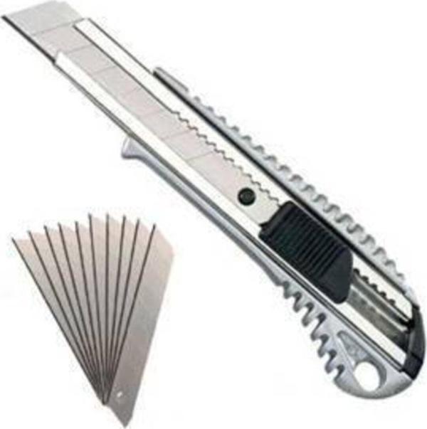 Mestore Nitools 1002 Alüminyum Maket Bıçağı + 10 Adet Yedek Uç - Image 1