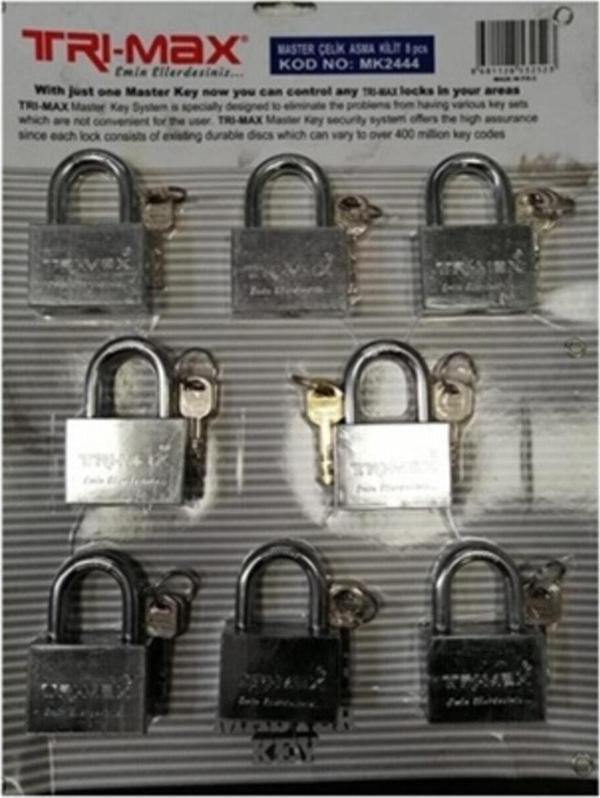 Nalport Asma Kilit Çelik Master 55 Mm. 8´Li Set - Image 1