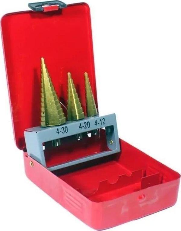 Paltava Ctn Kademeli Matkap Ucu Seti Metal Kutu 4 - 12 4 - 20 4 - 30 Mm - Image 1
