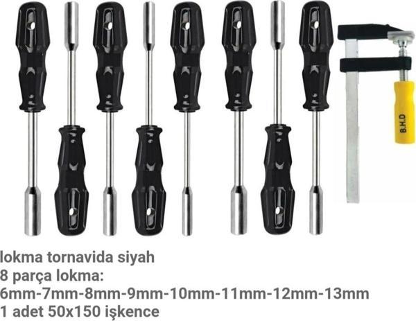 Rigour Tornavida Lokma Uçlu Tornavida 9 Parça Lokma Tornavida Siyah - Image 1