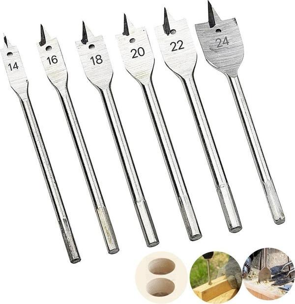 Rigour Yüksek Kalite 6 Parça Hex Yaprak Matkap Ucu Takımı Kelebek Yaprak Uç Seti Bits Uçlu - Image 1
