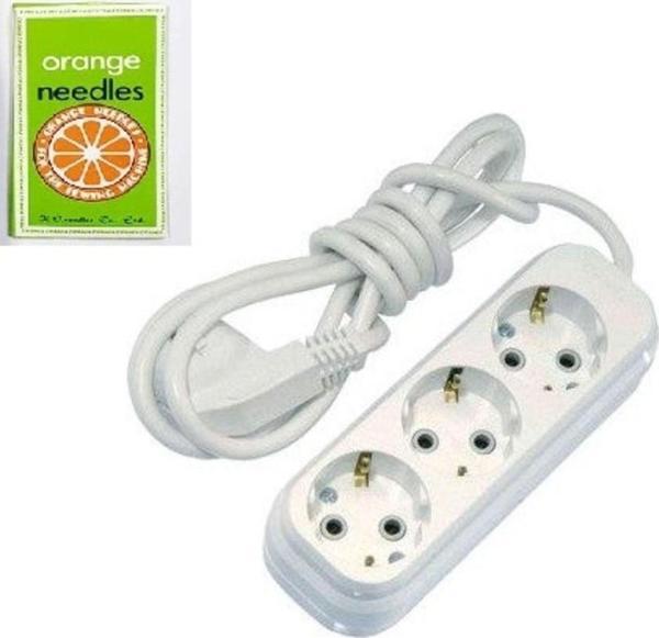 Rigour 3'Lü Ara Kablo Topraklı Grup Priz (5 Metre) Ve Orange Iğne 1 Pkt - Image 1