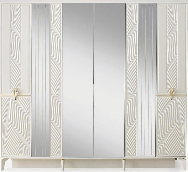 Avm 24 Bükreş Gardırop-mdf-aytaşı-230x58x210cm-6 Kapak-aynalı Kapak - Image 1