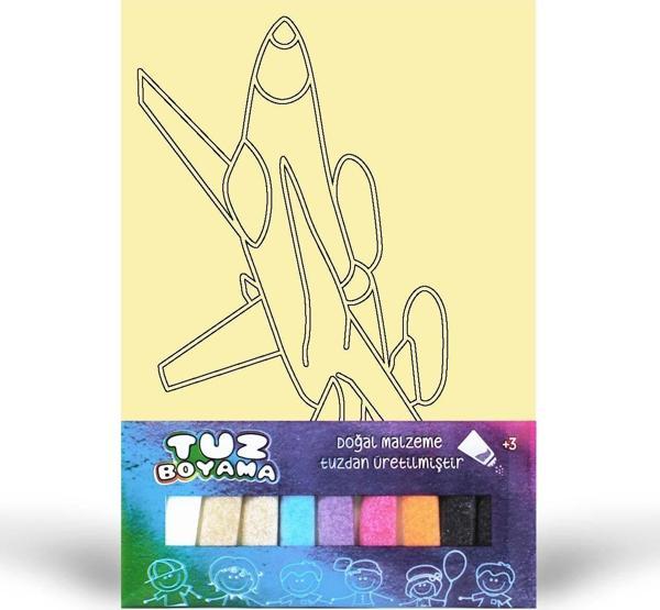 Uçak-1 Tuz Boyama Oyunu, Eğitici Aktivite, Kum Boyama Oyunu - Image 1