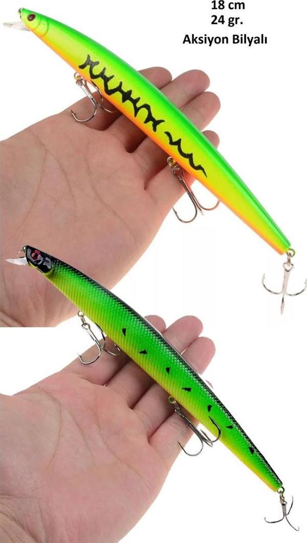 2 Adet 18cm 24gr.Rapala Lures Sahte Balık Yemi Yapay Yem Suni Yem Maket Balık Jig Yem - Image 1