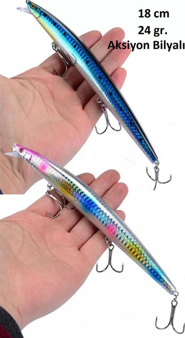 2 Adet 18cm 24gr.Rapala Lures Sahte Balık Yemi Yapay Yem Suni Yem Maket Balık Jig Yem - Image 1