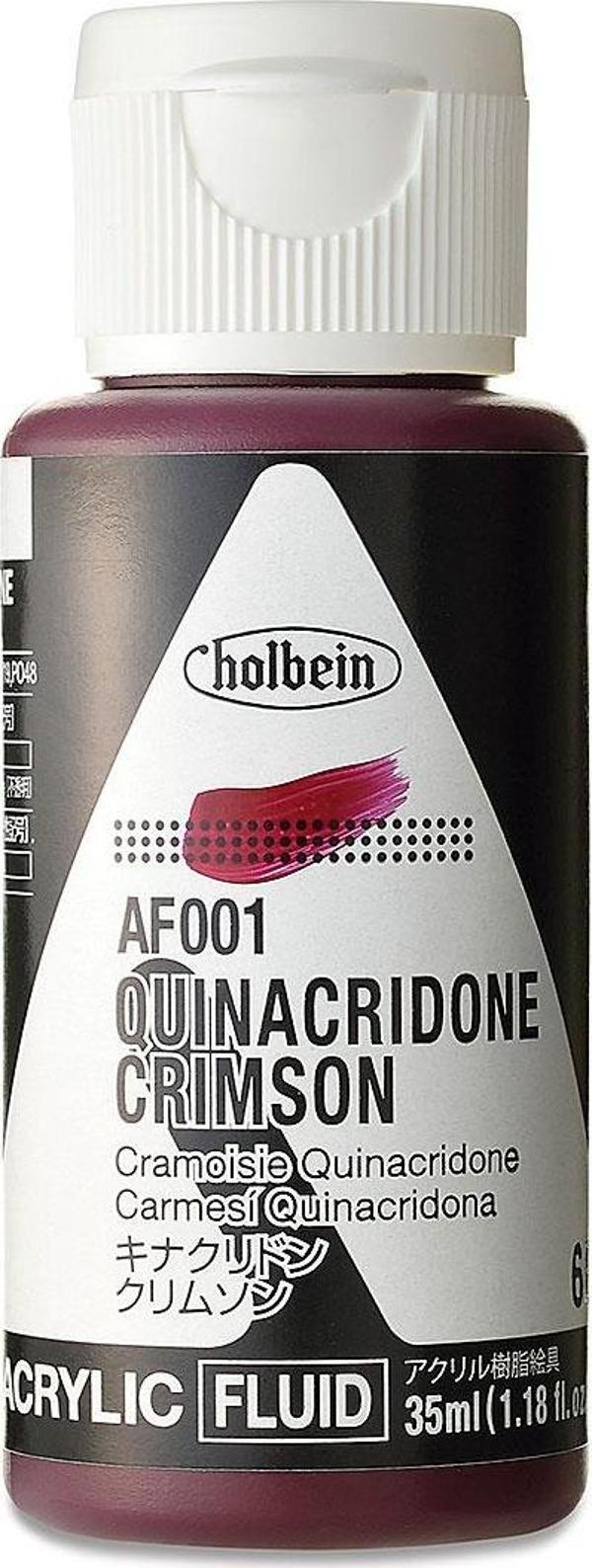 Holbein Akrilik Mürekkep 35ml Seri D - AF001 Quinacridone Crimson - Image 1
