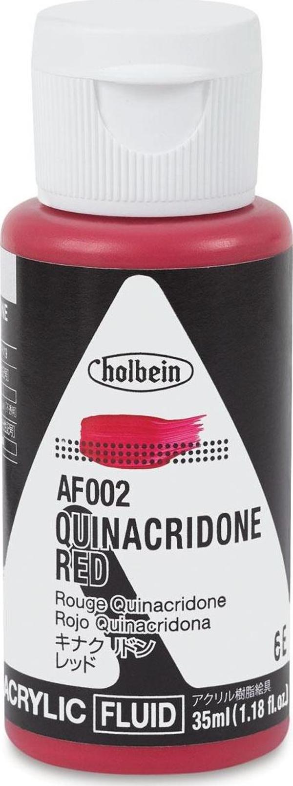 Holbein Akrilik Mürekkep 35ml Seri D - AF002 Quinacridone Red - Image 1